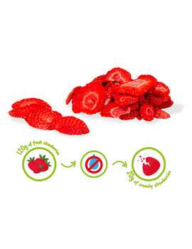 FRAISE CRUNCHY FRUIT BIO - 100% fraises biologiques lyophilisées