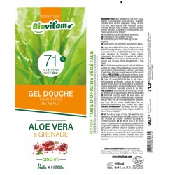 GEL DOUCHE 250ML - Aloe Vera & Grenade - BIOVITAM