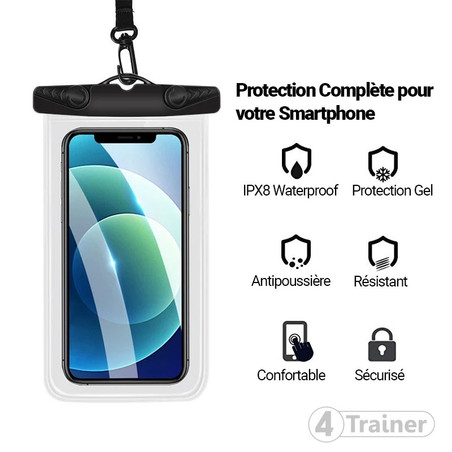 Pochette Étanche Smartphone - NOBRAND - IPX8 - Noir - Aquagym - Cdiscount  Sport