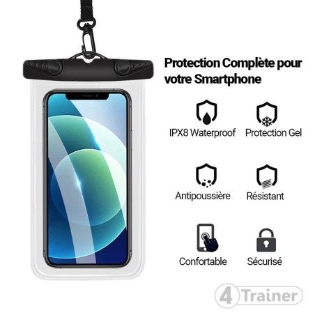 Pochette Étanche Smartphone - NOBRAND - IPX8 - Noir - Aquagym - Cdiscount  Sport