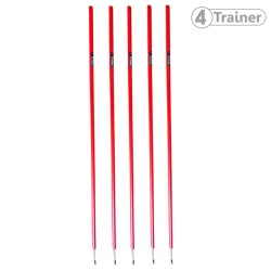 PIQUETS SLALOM - Pointe Acier Rouge - LOT DE 5 - 160cm - 4TRAINER