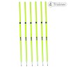 PIQUETS SLALOM TELESCOPIQUES - Pointe Acier Jaune - LOT DE 6 - 1m à 1,80m - 4TRAINER