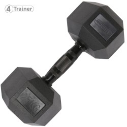 HALTÈRE HEXAGONAL BL4CK 25kg - à l'unité - 4Trainer