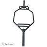 HEX BARRE - Trap Bar Full Black 140cm - 4TRAINER