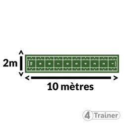 PISTE EN GAZON - 10 x 2 m - CURLED – Poils Courts - 4TRAINER