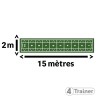 PISTE EN GAZON - 15 x 2 m - CURLED – Poils Courts - 4TRAINER