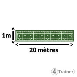 PISTE EN GAZON - 20 x 1 m - CURLED – Poils Courts - 4TRAINER