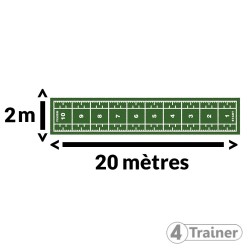 PISTE EN GAZON - 20 x 2 m - CURLED – Poils Courts - 4TRAINER