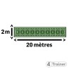 PISTE EN GAZON - 20 x 2 m - CURLED – Poils Courts - 4TRAINER